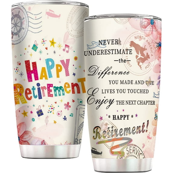 Retirement Gifts for Women 2022 - Retired Gifts for Women - Female Retirement Gifts - Coworker Leaving Gifts Ideas, Farewell Gifts, Goodbye Gift For Women, Colleagues, Coworkers, Friends - Tumbler