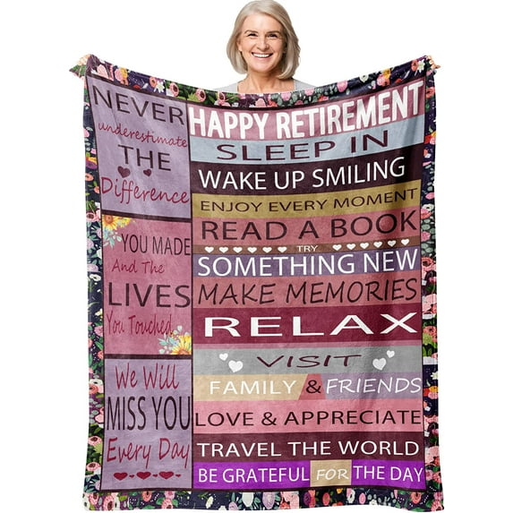 Retirement Gifts for Women 2023, Best Retirement Gifts Ideas, Coworker Leaving Gift, Funny Farewell Gifts for Coworkers Women, Goodbye Gifts for Coworkers Blanket 60"x80"