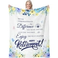 thumbnail image 1 of Retirement Gifts for Women 2024, Best Retirement Gifts for Christmas, Retirement Gifts for Coworkers Friends, Teacher Retirement Gifts, Funny Retired Gifts for Women Throw Blanket 80"x60", 1 of 6