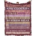 thumbnail image 1 of Retirement Gifts for Women 2024, Best Retirement Gifts for Mom Grandma, Retired Gifts for Women, Goodbye Farewell Gifts for Coworkers Friends, 60"X50" Retirement Throw Blanket - Purple, 1 of 5