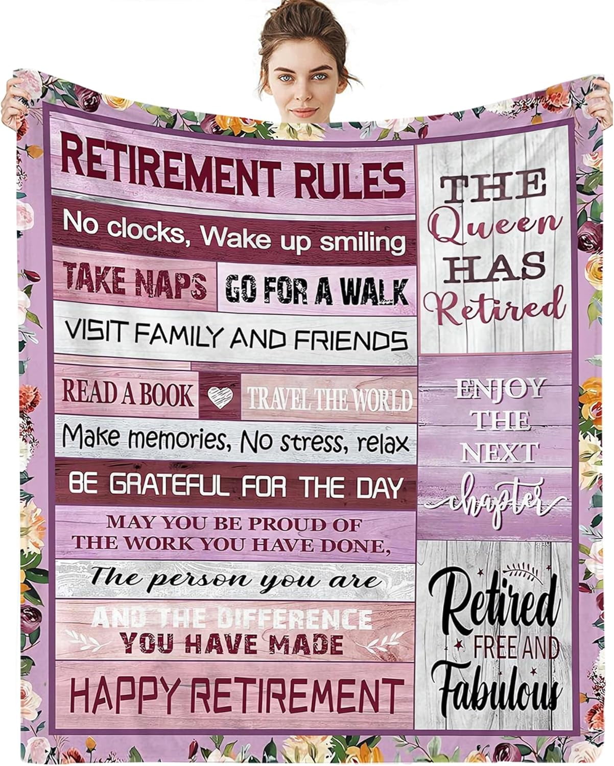 Retirement Gifts for Women 2024, Retirement Blanket,Best Female