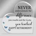 thumbnail image 1 of Retirement Gifts for Women Coworker Leaving Gifts Going Away Gift Retirement Gifts Acrylic Heart Keepsake for Colleagues Friends Retired Teachers Nurses Doctor Mom Retirees Boss Leader 6x6 Inch, 1 of 4