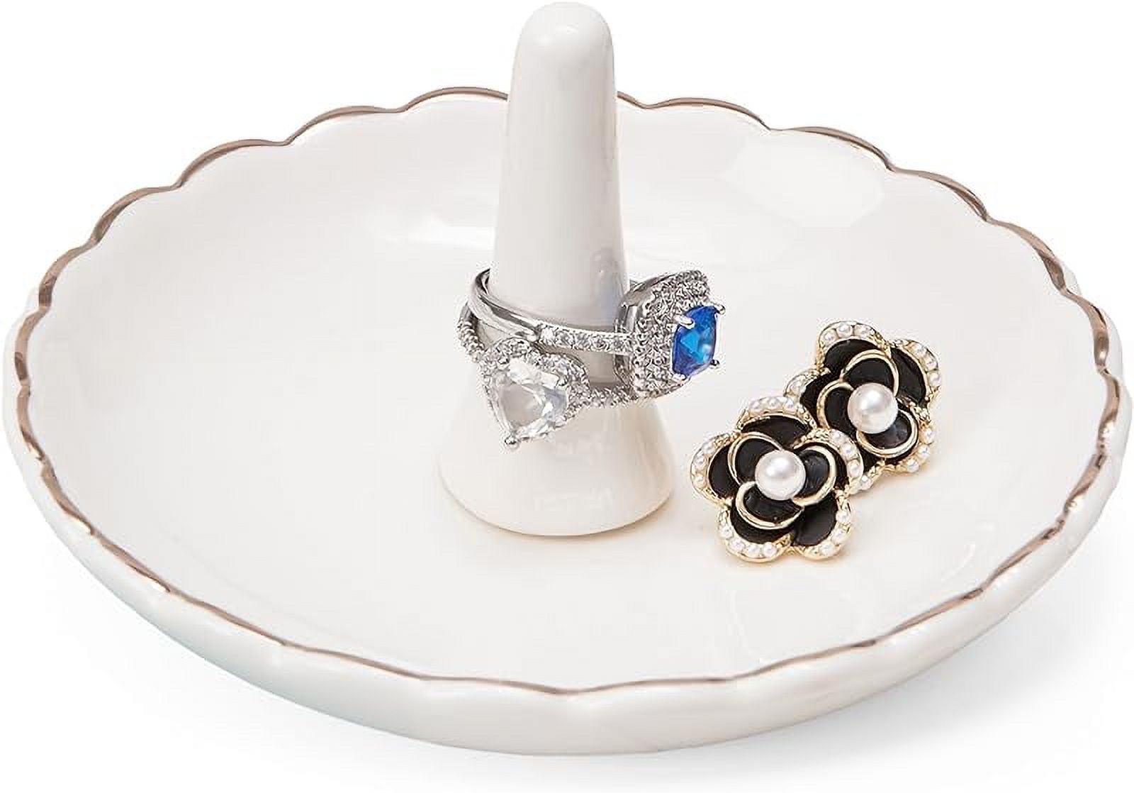 Thank You Ring Dish - Ceramic Jewelry Tray With Inspirational Message, Retirement & Appreciation Gift For Women
