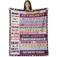 thumbnail image 1 of Retirement Gifts for Women, Farewell Gifts for Coworkers 2024, Happy Retirement Decorations, Retired Gifts for Friends Teacher Nurse Mom Boss, Classy Retirement Fleece Throw Blanket 50" x 60", 1 of 6
