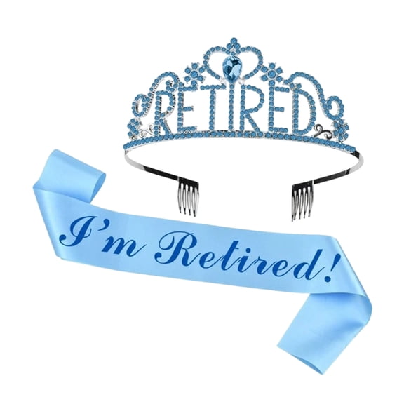 Retirement Gifts for Women, "I'm Retired" and Sash Kit, Happy Retirement Party Decorations and Supplies for Teacher, Office Retirement Party Favors