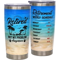 Retirement Gifts for Women & Men, 20 oz Tumbler with Straw and Lid - Retired Calendar Insulated Cup for Boss, Coworker, Friend, Teacher, Nurse, Dad, Mom