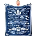 thumbnail image 1 of Retirement Gifts for Women/Men 2022,Happy Retirement,Best Retirement Gifts Ideas,Farewell Gifts for Coworkers Women,Goodbye Gifts for Coworkers Women Blanket 60\u201dx50\u201d, 1 of 6