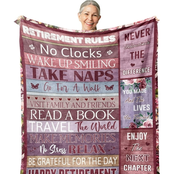 Retirement Gifts for Women/Men 2023, Best Retirement Gifts Ideas, Funny Farewell Gifts for Coworkers Women, Going Away Gift, Goodbye Gifts for Coworkers, Coworker Leaving Gift Blanket 60X50in