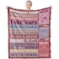 thumbnail image 1 of Retirement Gifts for Women/Men 2024, Best Retirement Gifts Ideas, Happy Retirement Gifts,Funny Farewell Gifts for Coworkers Women,Goodbye Gifts for Coworkers, Going Away Gift Blanket 60"x50", 1 of 5