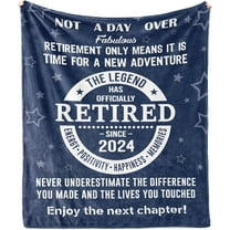 Retirement Gifts for Women Men 2024 - Female Mens Retirement Gifts Blanket 60"x50" - Best Retirement Gift Throw Blanket for Nurse, Police, Teacher, Coworker, Boss, Dad, Mom
