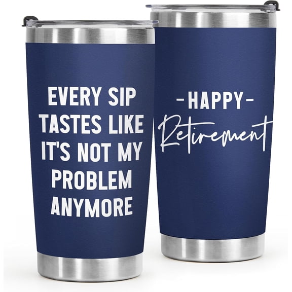 Retirement Gifts for Women Men 2025, 20oz Tumbler with Lid, Not My Problem Anymore Gift for Retiree, Coworker, Veterans, Teacher, Nurse, Doctors, Best Gifts for Retirement, Going Away