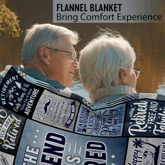 Retirement Gifts for Women Men, Best Retirement Gifts, Funny Retirement Gifts for Women Men Teacher, Retirement Gifts for Women 2024 Coworker, Retired Gifts Ideas-Fannel Throw Blanket 50"x60"
