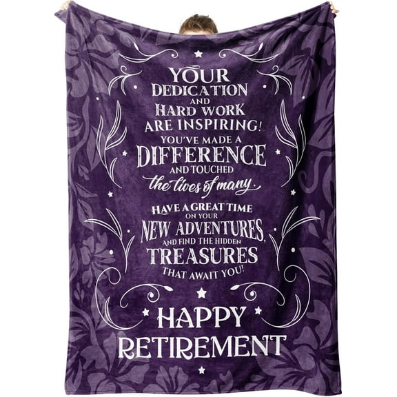 Retirement Gifts for Women/Men, Retirement Gifts Blanket 50"X60", Cool Retirement Gift for Woman, Best Gifts for Retirement Teachers, Nurses, Coworker, Boss, Soft Flannel Blanket for Retiree