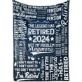 thumbnail image 1 of Retirement Gifts for Men 2025, The Legend Has Retired Flannel Blanket Throws for Boss, Coworkers, Teachers, Principals (50"x 65"), 1 of 5