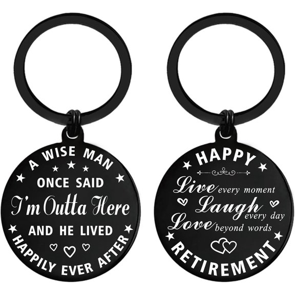 Retirement Gifts for Men - Happy Retirement Keychain Gifts Party Decorations for Male
