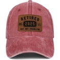 thumbnail image 1 of Retirement Gifts for Men Women Funny Adjustable Retirement Washed Leather Patch Baseball Cap Gift Ideas, 1 of 5