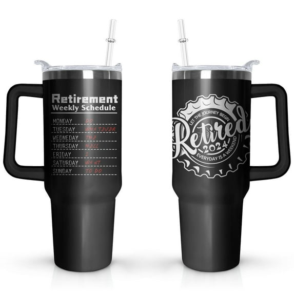 Retirement Gifts for Men the Legend Has Officially Retired, Retirement Tumbler, Retirement Gag Gifts & Retired Gifts for Men 40oz Tumbler with Handle