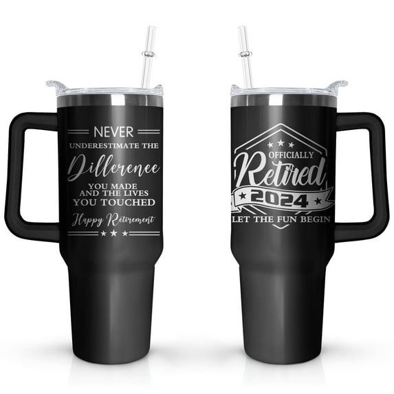 Retirement Gifts for Men the Legend Has Officially Retired, Retirement Tumbler, Retirement Gag Gifts & Retired Gifts for Men 40oz Tumbler with Handle