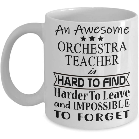 Retirement Gifts for Orchestra Teacher Coffee Mug Gift Idea for Retired Women, Men, Boss, Coworker, Friend, Dad, Mom Retire Tea Cup Christmas Xmas