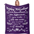 thumbnail image 1 of Retirement Gifts for Women Blanket 60"x50" - Purple Retirement Gifts for Women 2024 - Retirement Decorations - Best Retirement Gifts, 1 of 5