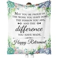 thumbnail image 1 of Retirement Gifts for Women Men Best Retirement Gifts for Coworkers nurses teachers Blanket Ultra-Soft Flannel Throw Blankets for Bedding Sofa, 1 of 5