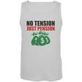 thumbnail image 1 of Retirement No Tension Just Pension White Adult Tank Top - 2X-Large, 1 of 1