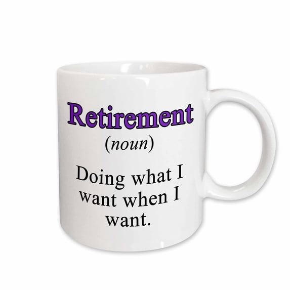 3drose, Retirement Noun Doing What I Want When I Want Purple, 15oz Mug