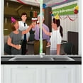 thumbnail image 1 of Retirement Party Curtains 2 Panels Set, Employees in the Office Celebrating Happy Retirement Party of a Coworker, Window Drapes for Living Room Bedroom, 55W X 39L Inches, Multicolor, by Ambesonne, 1 of 2