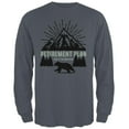 thumbnail image 1 of Retirement Plan Head To The Mountains Mens Long Sleeve T Shirt Charcoal X-LG, 1 of 1