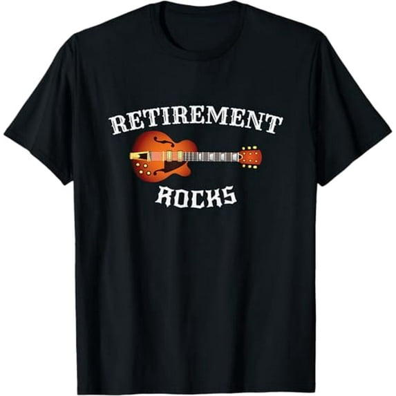 Retirement Rocks Acoustic Guitar Old Rockers Gift T-Shirt