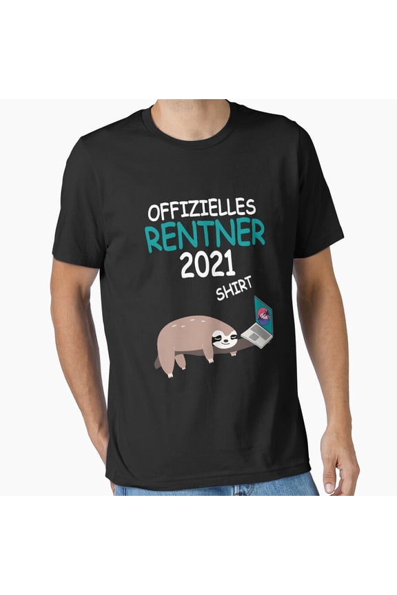 Retirement Shirt Officially Pensioned Lazy Sloth Relaxing Mode Unisex T-Shirt, S-5XL
