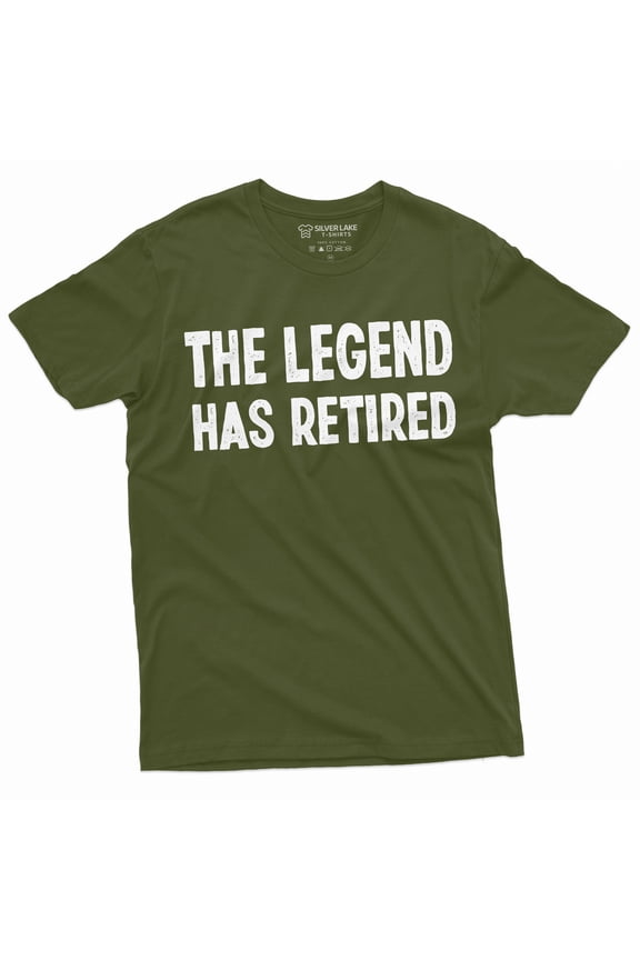 Retirement T-Shirt Legend Has Retired Work Occupation Job Tee Retiree Gift Grandpa Papa Tee