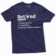 thumbnail image 1 of Retirement T-Shirt Retired Definition Mens Funny Shirt Not My Problem Any More Tee (4X-Large Navy Blue), 1 of 5