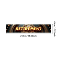 thumbnail image 1 of Retirement Themed Golden Backdrop Banner with Clock Element Party Decoration Background for Retirement Parties Photo Booths Memory Keepsakes Celebrations, 1 of 8