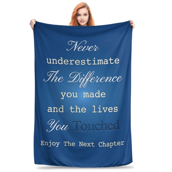 Retirement Throw Blanket, Farewell Gift for Coworkers Boss, Retirement Gift for Women, Teacher Employee Appreciation Throw Blanket 50x40