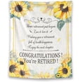 thumbnail image 1 of Retirement Throw Blanket - Soft, Fuzzy & Warm - 50x60 Inches Flannel Blankets for Women, Men - Light Blue Modern Throws Farewell Gift for Coworker, 1 of 5