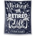 thumbnail image 1 of Retirement Throw Blanket - Soft, Fuzzy & Warm - 50x60 Inches Flannel Blankets for Women, Men - Light Blue Modern Throws Farewell Gift for Coworker, 1 of 5