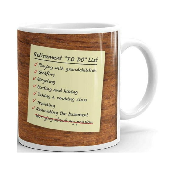 Retirement To Do List for Best Dad Funny Dads Birthday Gift Men Coffee Mug 11oz