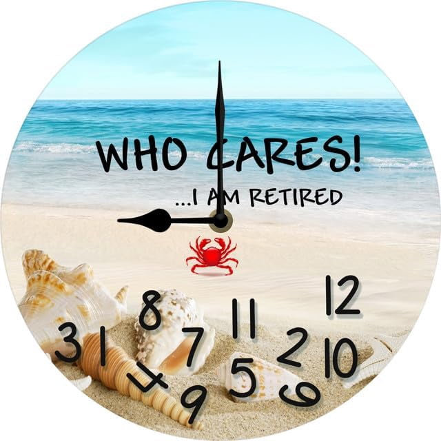 Retirement Wall Clock Retirement Day Party Decor 10 inch Small Battery ...