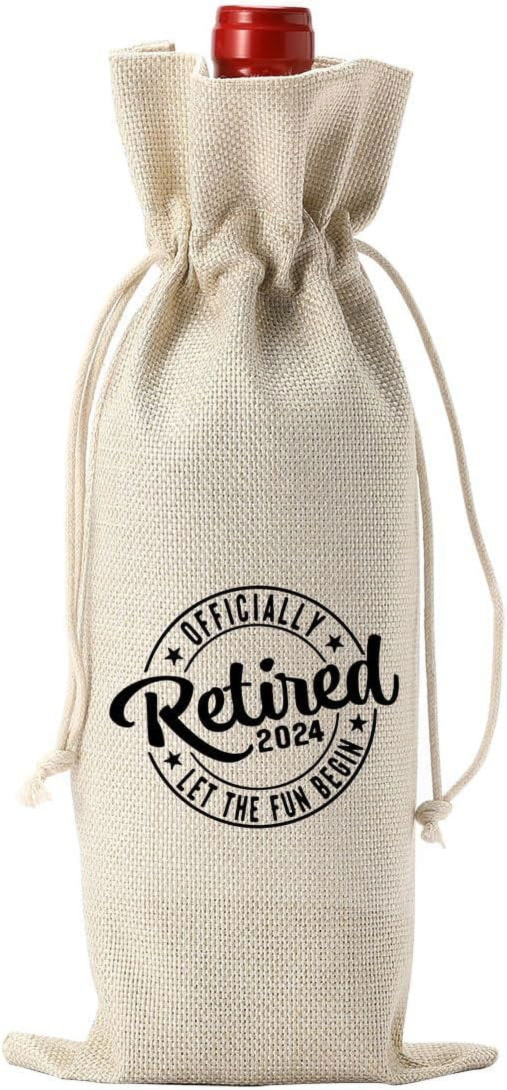 Retirement Wine Bag, Retirement Gifts for Woman Men, Retirement Wine