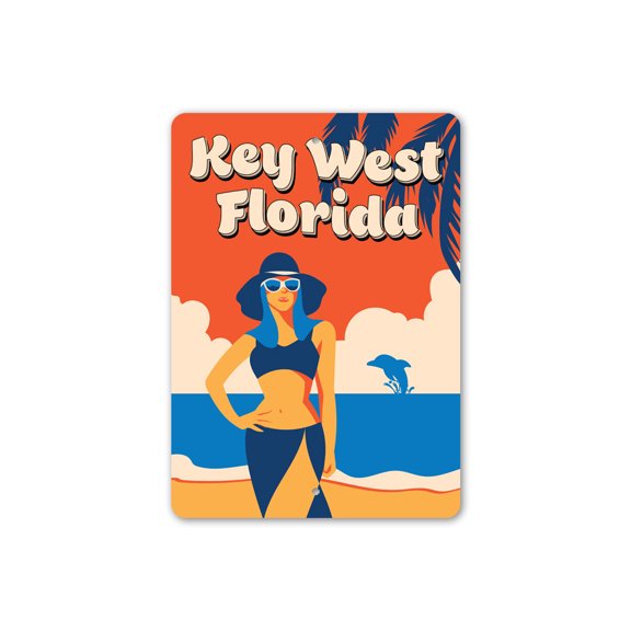 Retor Beach Location Aluminum Metal Decor Sign - 10x14 inches