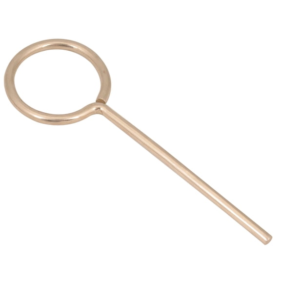 Retort Ring, Closed - 5.9" I.D. with 5.5" Stem - Plated Mild Steel - Eisco Labs