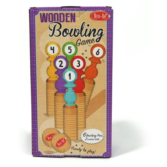 Retr-Oh! Wooden Bowling Game