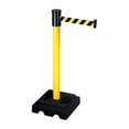 thumbnail image 1 of Barrier Post with Belt, Yellow, 15 ft Length, 40 in Post Height, No Legend, Yellow, 1 of 2