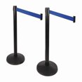thumbnail image 1 of Barrier Post with Belt, Black, 10 ft Length, 40 in Post Height, No Legend, Black, 1 of 1