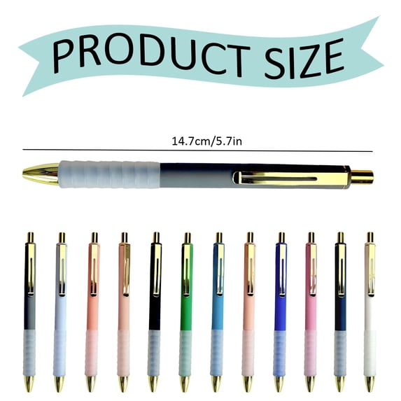 Retractable 1mm Medium Point Ballpoint Pen for Everyday Writing, Black Ink Pen with Soft Grip for Comfort, Smooth Office Pens for Journaling and Note Taking, Black