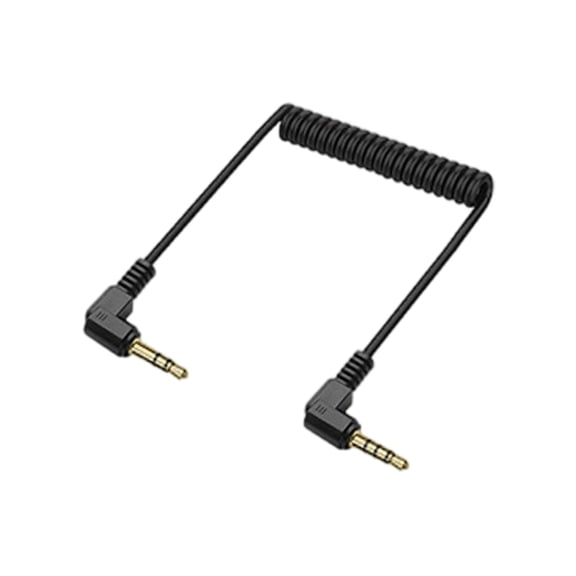Retractable 3.5mm Right Angle Sound Coiled Cable Spring Design Flexible Metal Wire Suitable for Mobile Devices