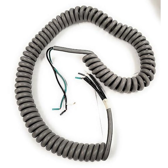 Retractable 3 Conductor Cable 18AWG Wire 40 INCHES to 15FT MAX Gray Outside Jacket (1 PC) EC183-CL Cable Science