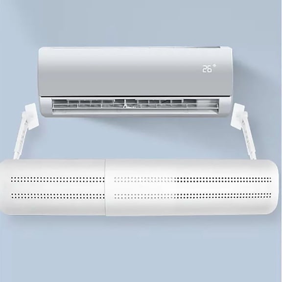 Retractable AC Air Deflector, Telescopic Air Conditioner Wind Shield for Indoor Airflow Control(White,55cm)