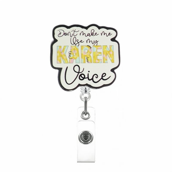Retractable Acrylic Badge Holder with Metal Clip for Nurse Doctor Student Teacher Office Worker Retractable Badge Holder